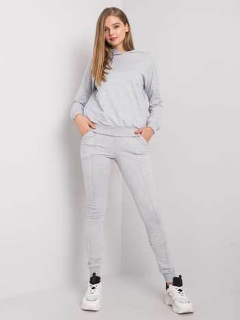 Grey melange sweatshirt set with sweatshirt and pants Cristine