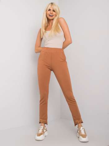 Light brown sweatpants with Karen embroidery