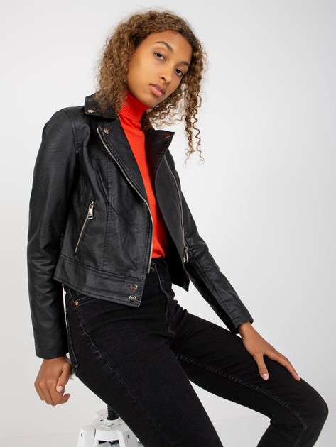 Black Classic Eco Leather Ramone Jacket  