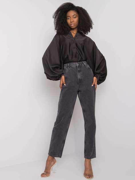 Daniela RUE PARIS Women's Black High Waist Jeans 