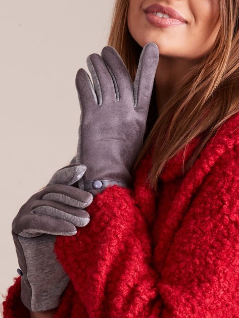 TACTILE WINTER Elegant Suede Cotton Women's Gloves 